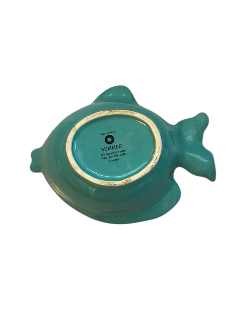 Turquoise Fish-Shaped Serving Dish/Trinket Tray “Summer” Collection